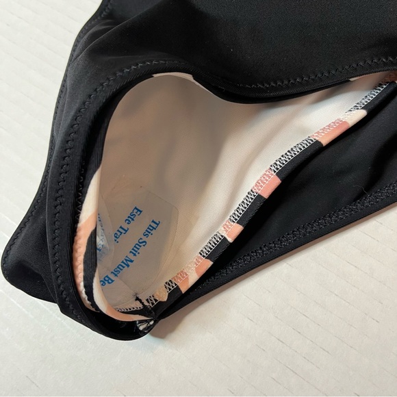 Shade & Shore Animal Print Ultra High Leg Cheeky Bikini Bottom Size M (8-10) New - Picture 5 of 6